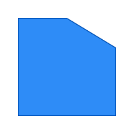Viereck mit Dreiecksauschnitt - rechte Kante